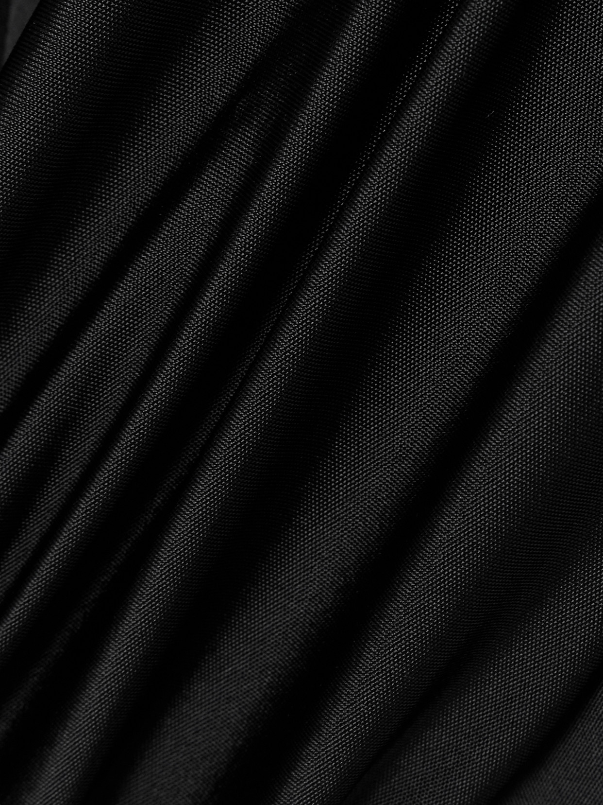 Victoria Beckham Draped V-neckline Ruched Long Sleeve Mini Dress In Black