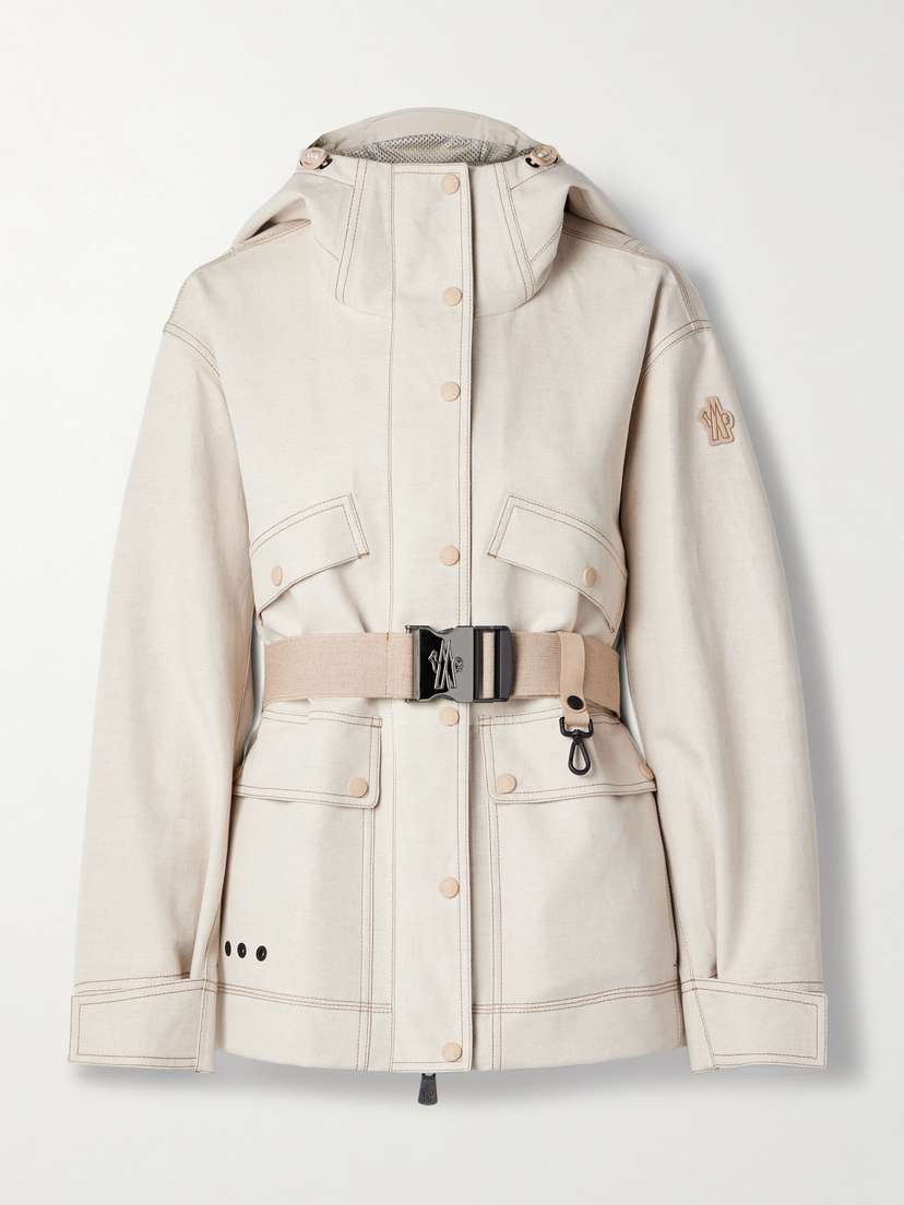 Moncler Grenoble Tarkine Hooded Belted Canvas Jacket