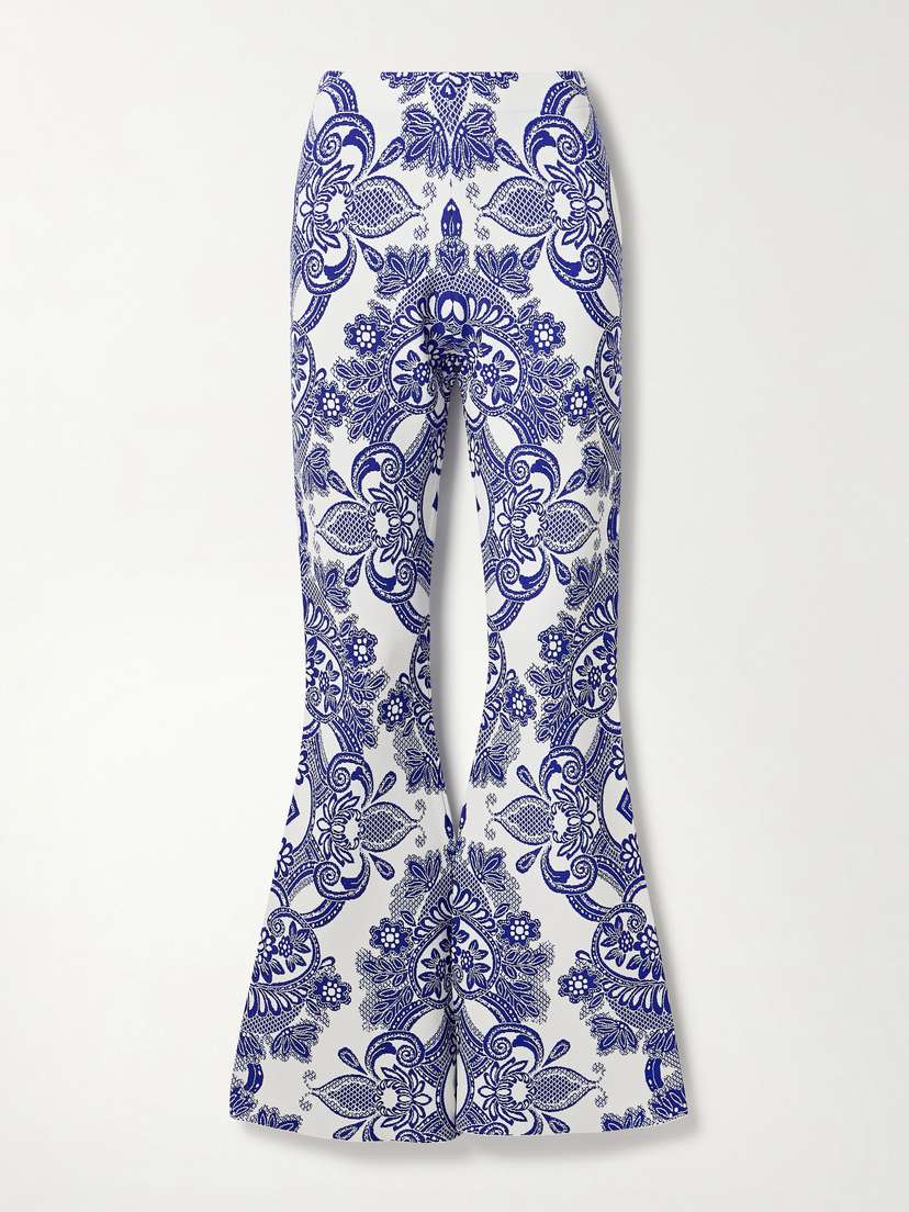 Etro Jacquard-knit Flared Pants