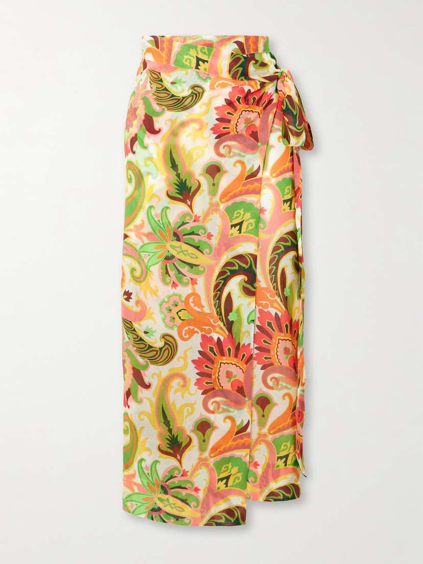 Etro Paisley-print Cotton And Silk-blend Voile Pareo