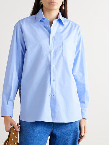 Etro Paisley-print silk twill-and cotton-poplin shirt