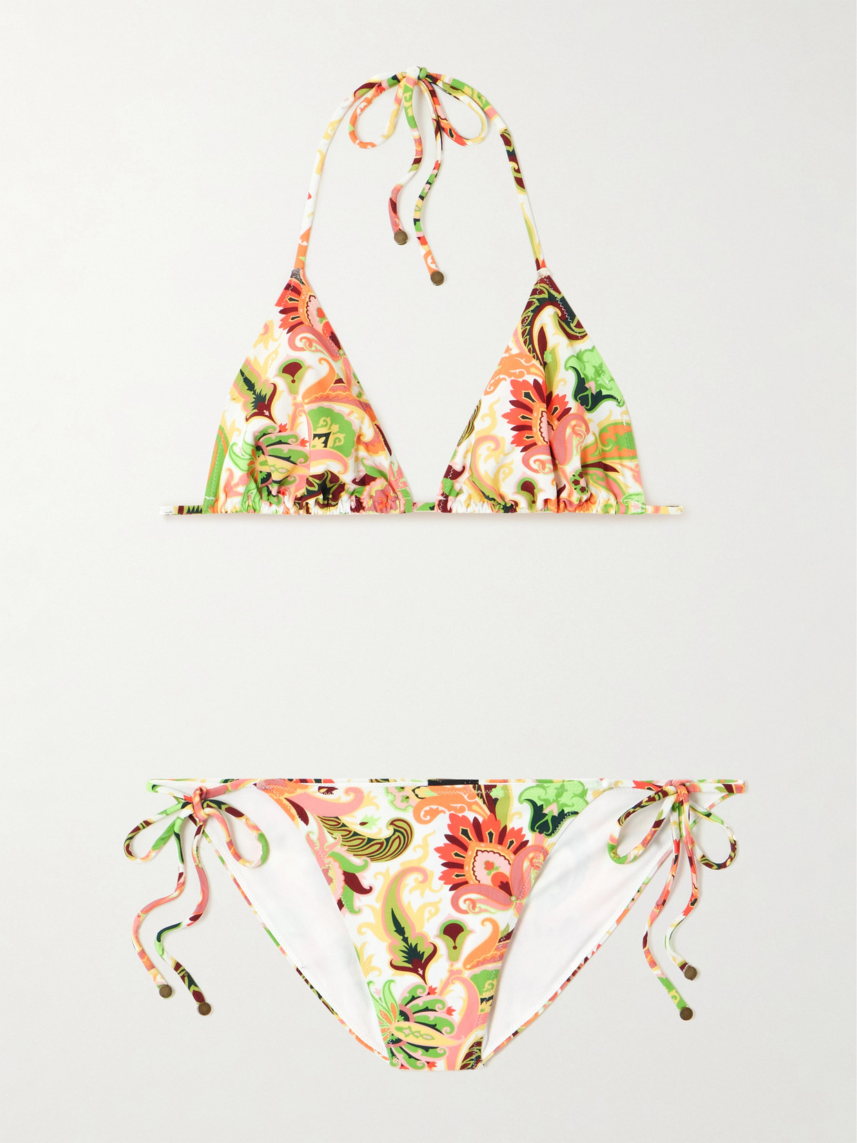Etro Printed Triangle Bikini In Multi