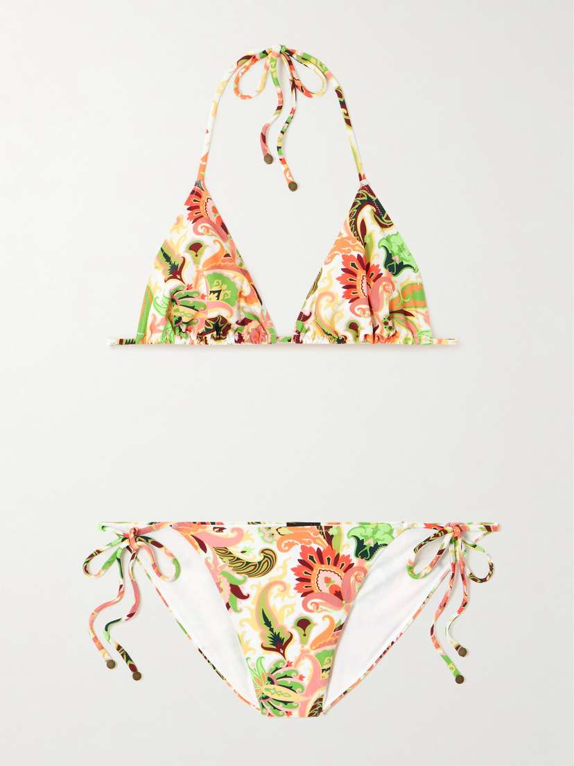 Etro Printed Triangle Bikini