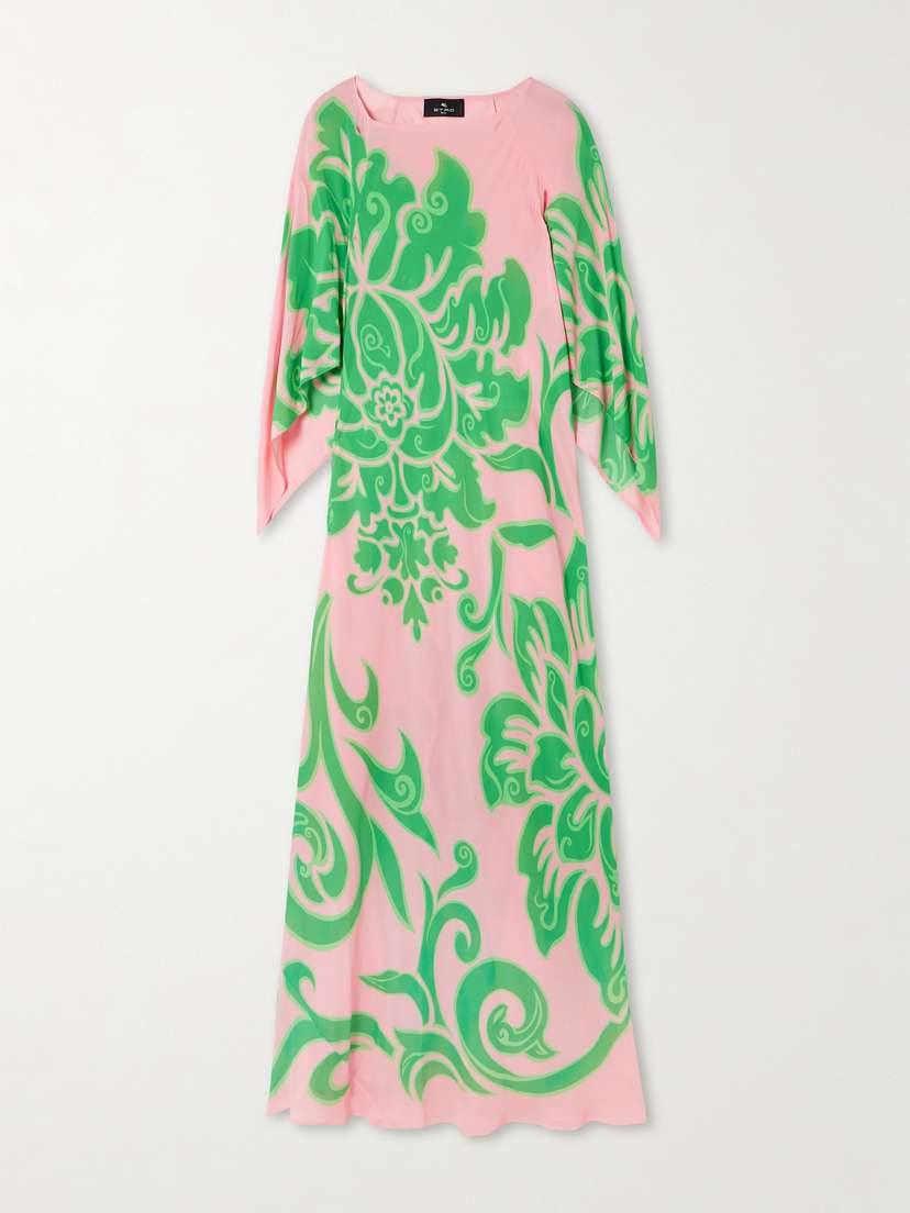 Etro Printed Crepe Maxi Dress