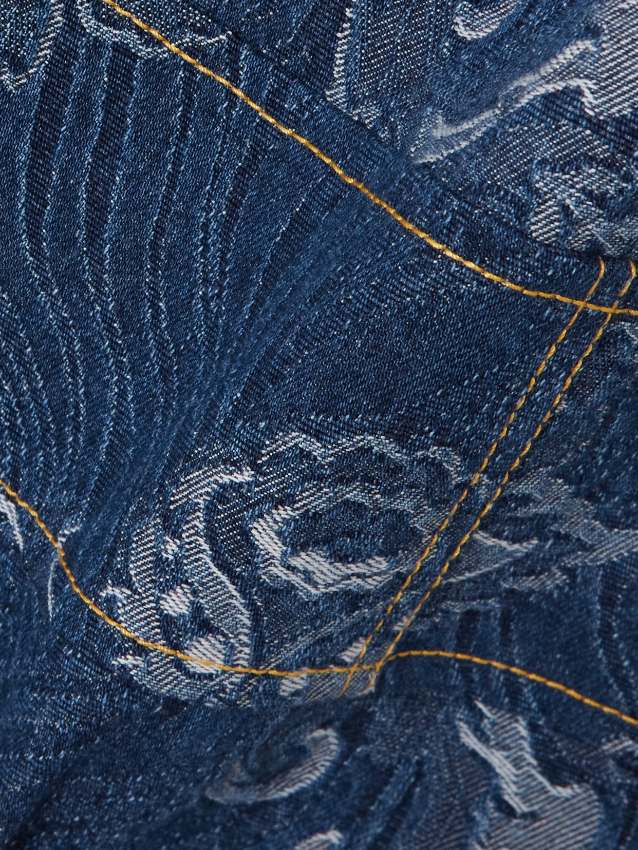 ETRO DENIM-JACQUARD MINI DRESS