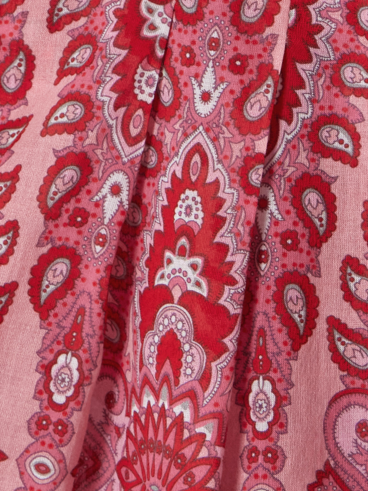 ETRO PUSSY-BOW PLEATED PAISLEY-PRINT COTTON-POPLIN BLOUSE