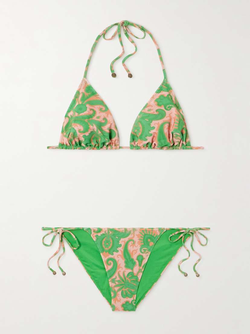 Etro Printed Triangle Bikini