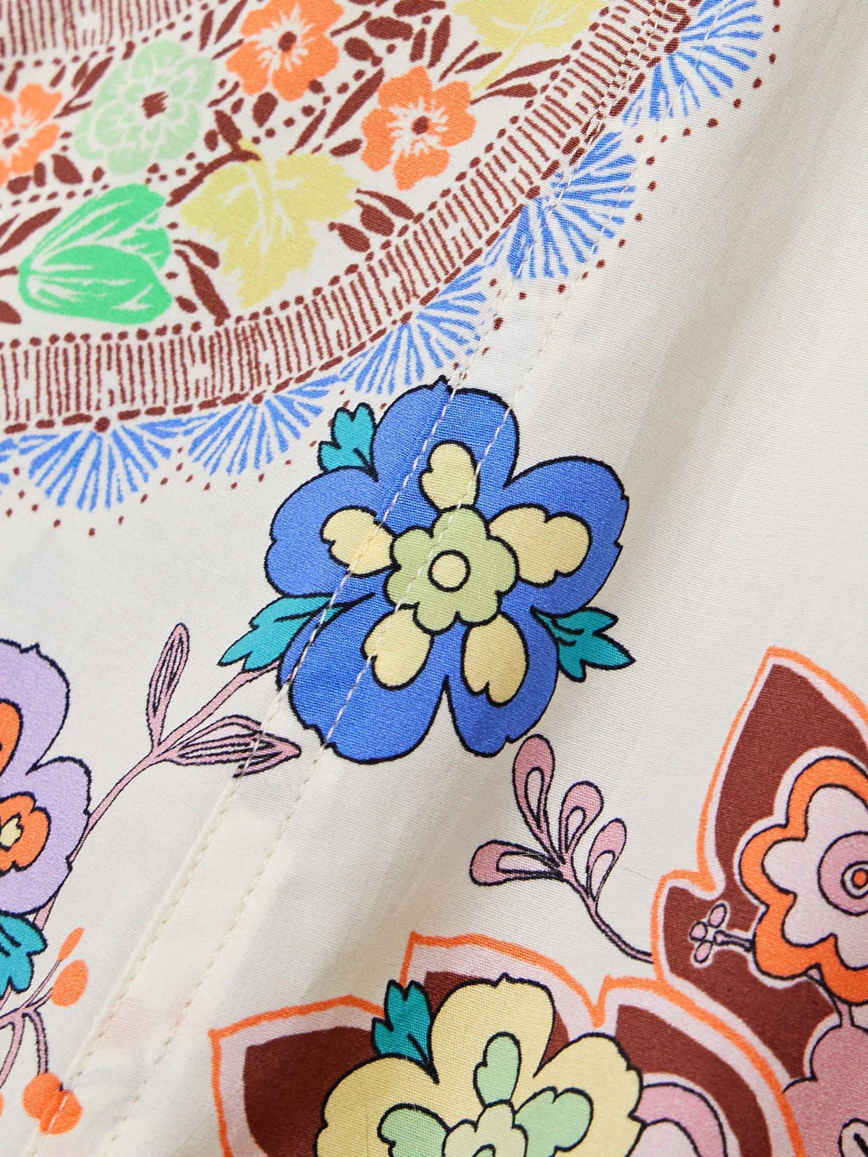 ETRO GATHERED FLORAL-PRINT COTTON-BLEND POPLIN MIDI DRESS