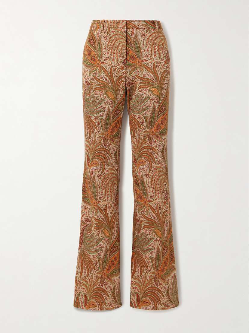 Etro Jacquard-knit Flared Pants