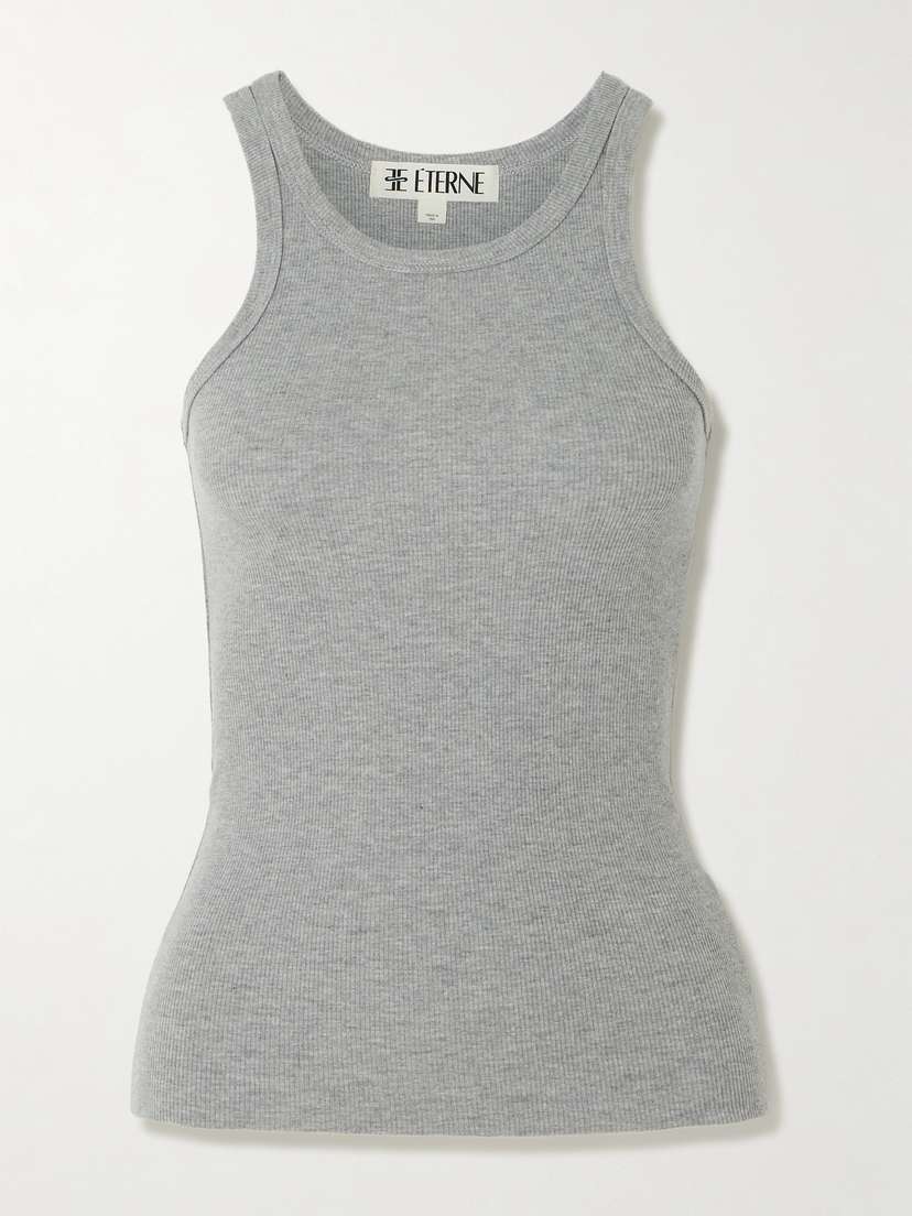 ÉTERNE Ribbed Stretch-jersey Tank