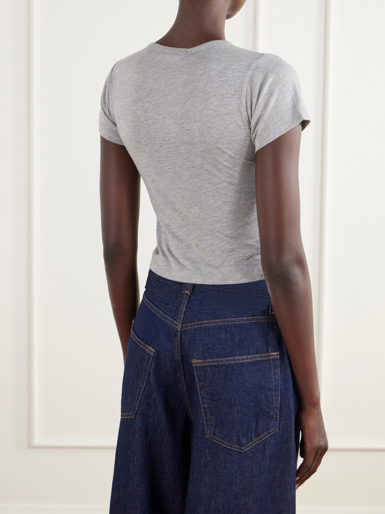 Éterne - Baby Tee Cropped Cotton And Modal-Blend Jersey T-Shirt