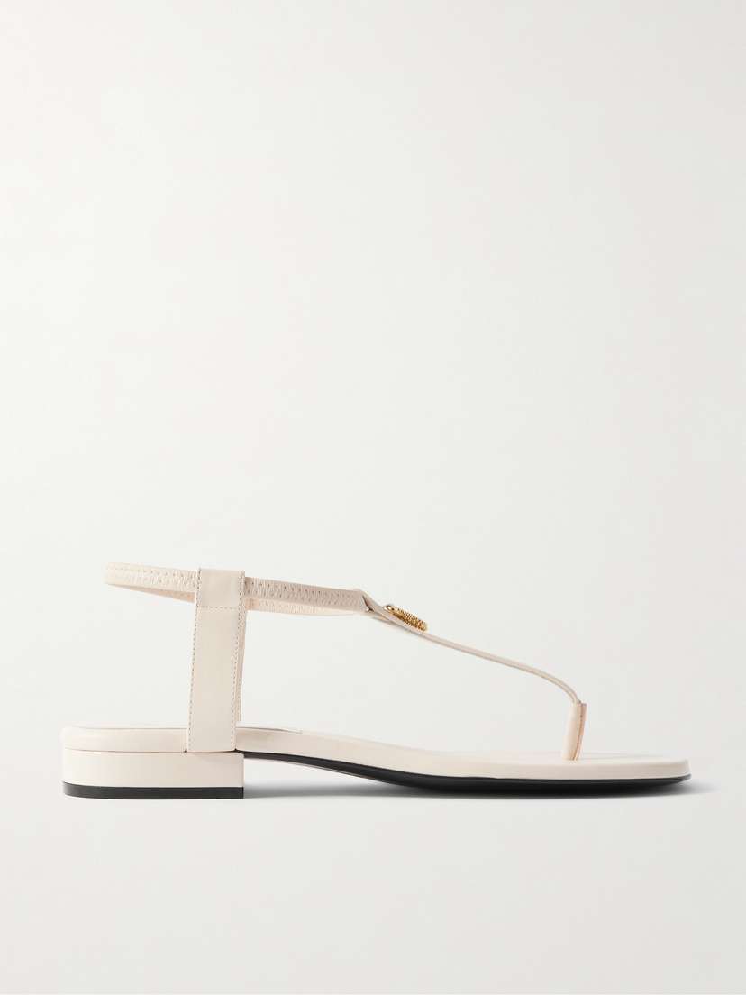 Loro Piana Mindil Embellished Leather Sandals