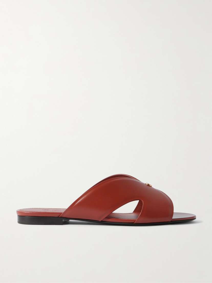 Loro Piana Vera Cutout Studded Leather Sandals