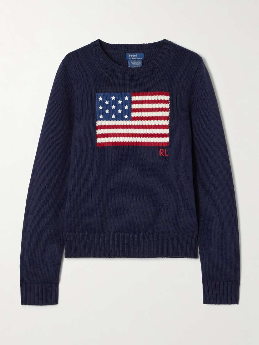 Polo Ralph Lauren Flag Intarsia Cotton Sweater