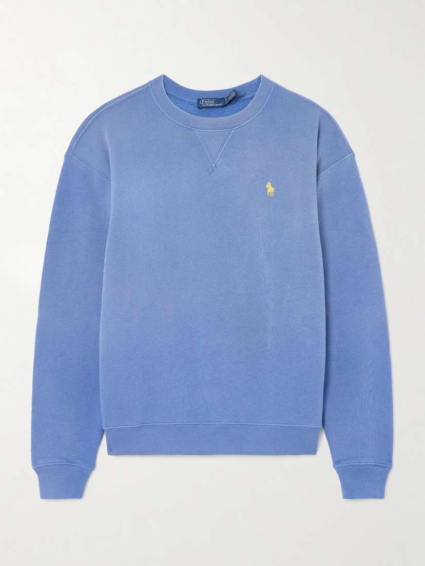 Polo Ralph Lauren Embroidered Cotton-blend Jersey Sweatshirt