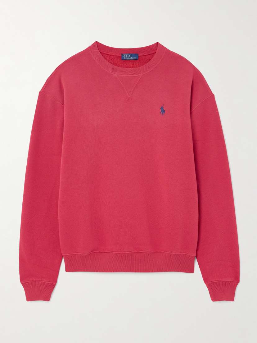 Polo Ralph Lauren Embroidered Cotton-blend Jersey Sweatshirt