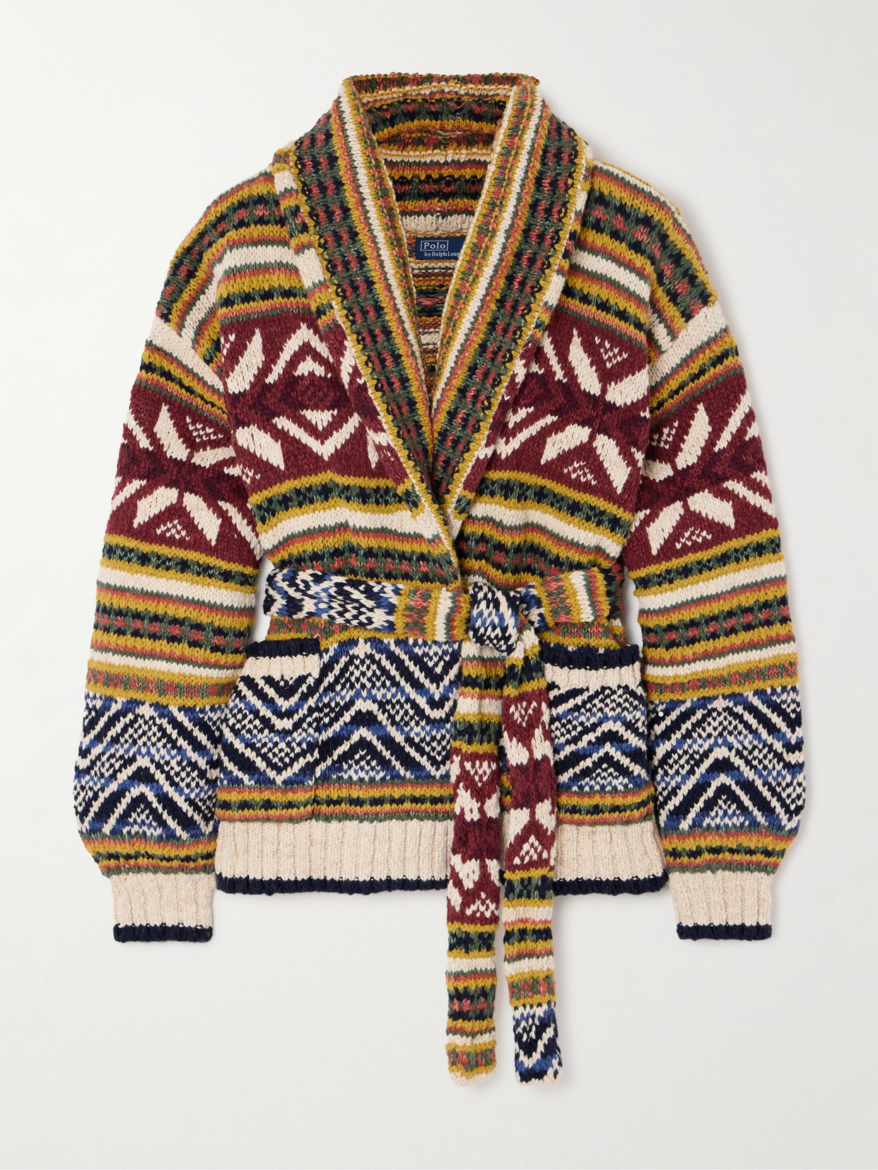 Polo Ralph Lauren Intarsia-knit Cardigan In Multi