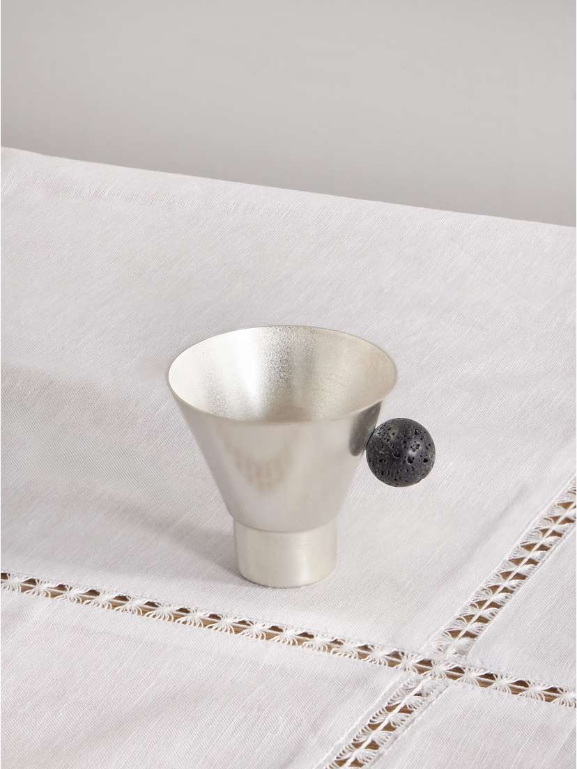Natalia Criado Lava Silver-plated And Lava Stone Cup