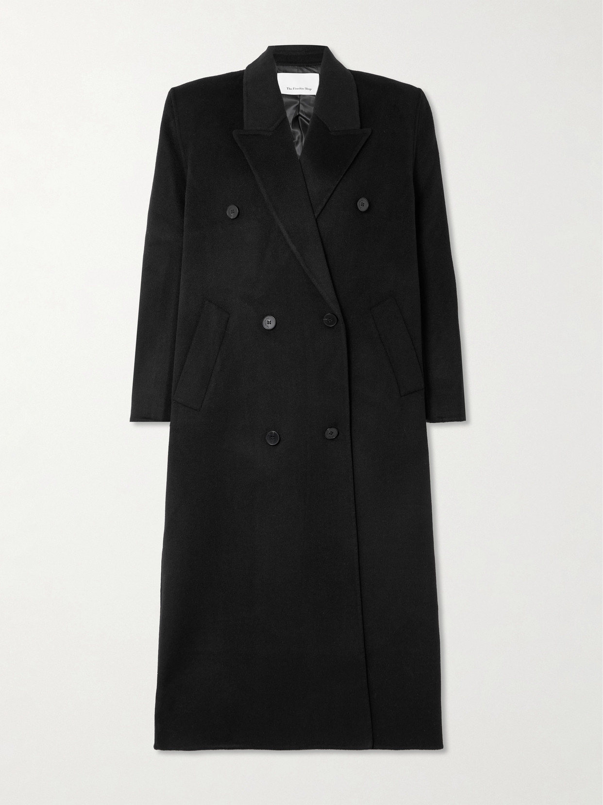 THE FRANKIE SHOP GAIA DOUBLE-BREASTED WOOL-BLEND COAT 