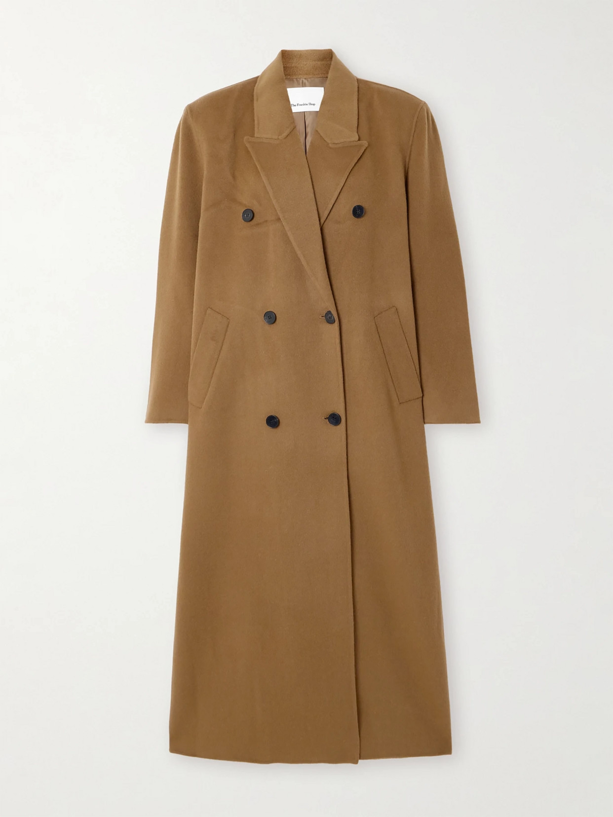THE FRANKIE SHOP GAIA DOUBLE-BREASTED WOOL-BLEND COAT