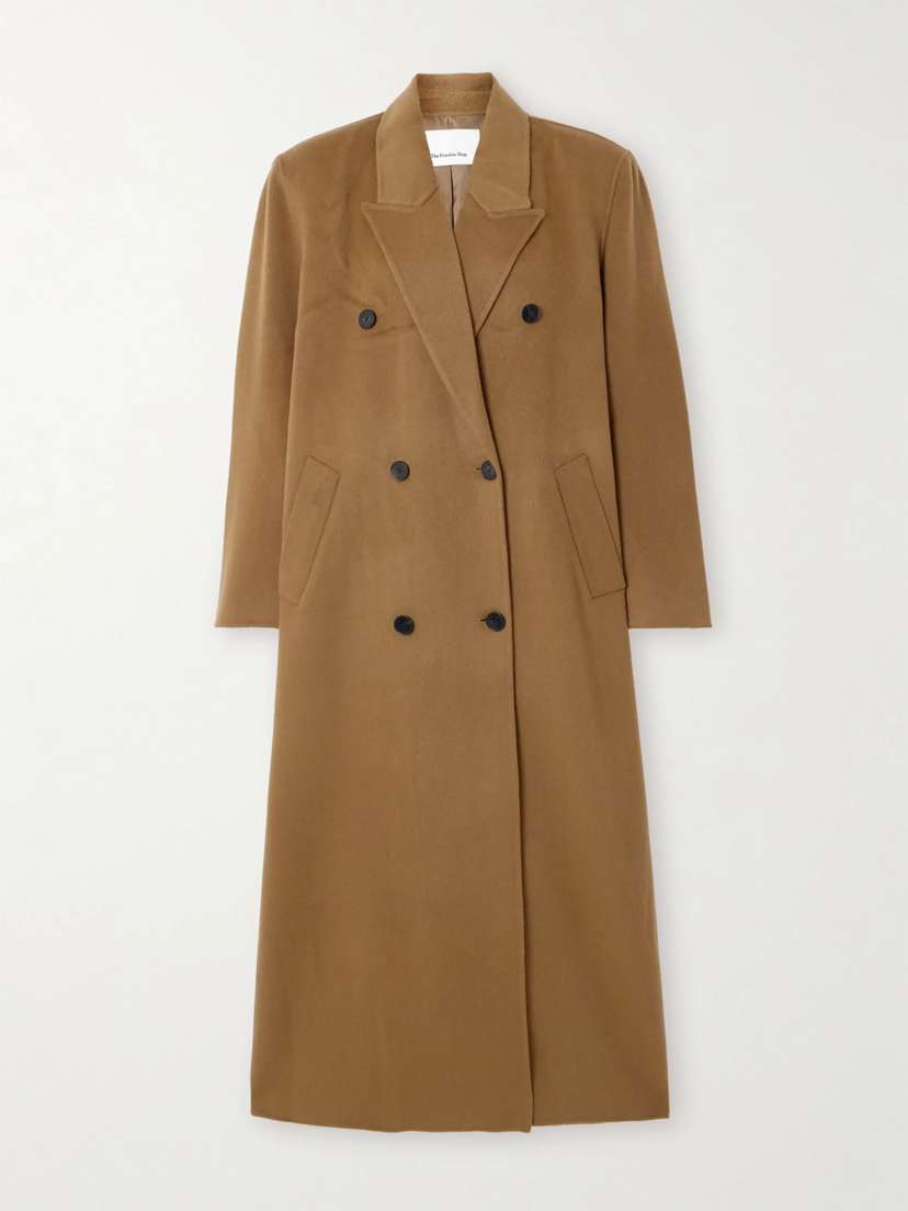The Frankie Shop Gaia Double-breasted Wool-blend Coat