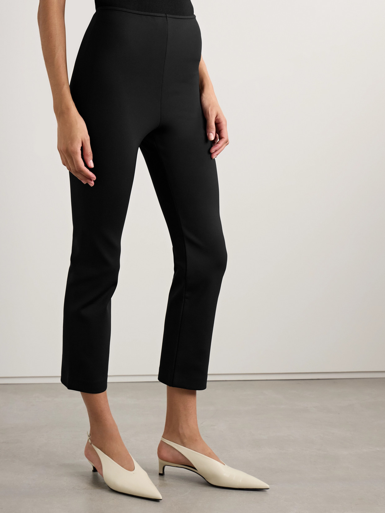 Fforme Shim Stretch-ponte Skinny Pants In Black