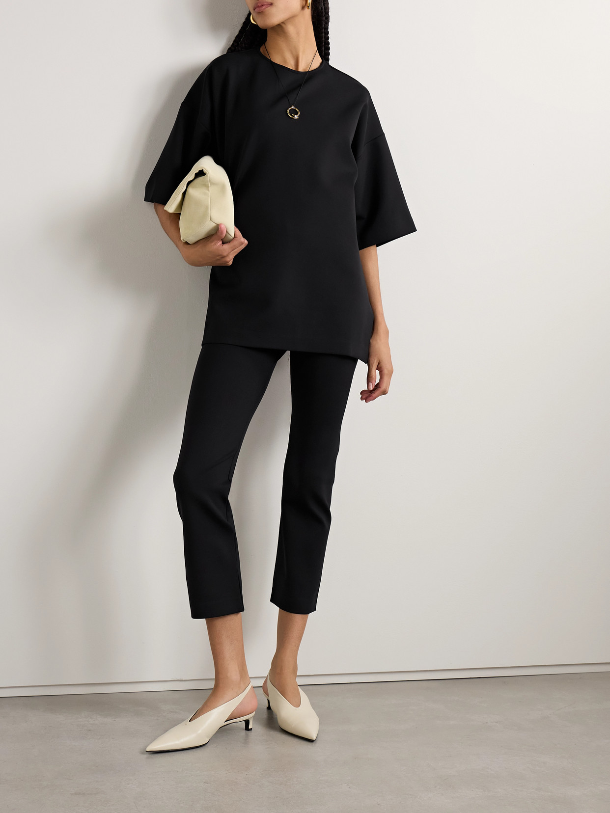Fforme Shim Stretch-ponte Skinny Pants In Black