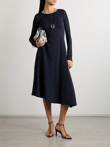 Fforme Jo asymmetric stretch-silk jersey midi dress