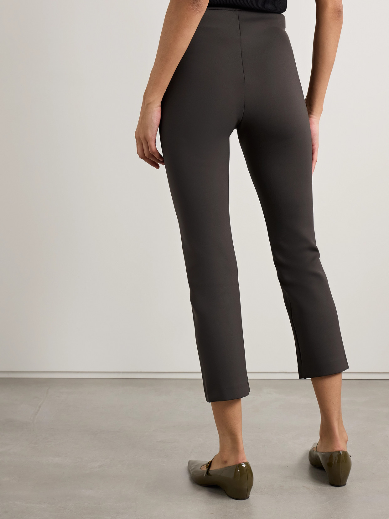 Fforme Shim Stretch-ponte Skinny Pants In Brown