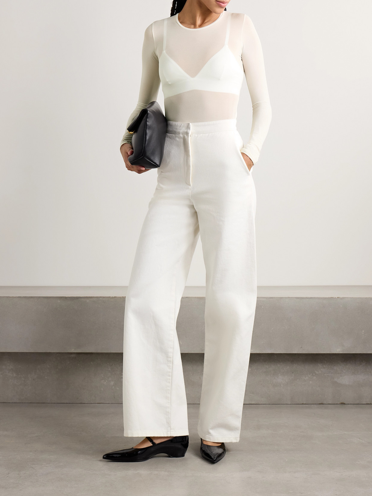 FFORME AMES STRETCH-SILK T-SHIRT