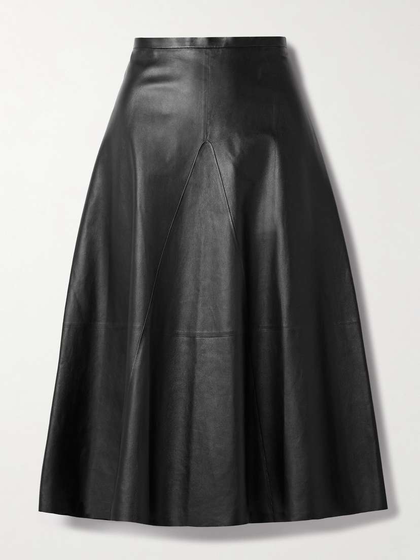 FFORME Selina Leather Midi Skirt