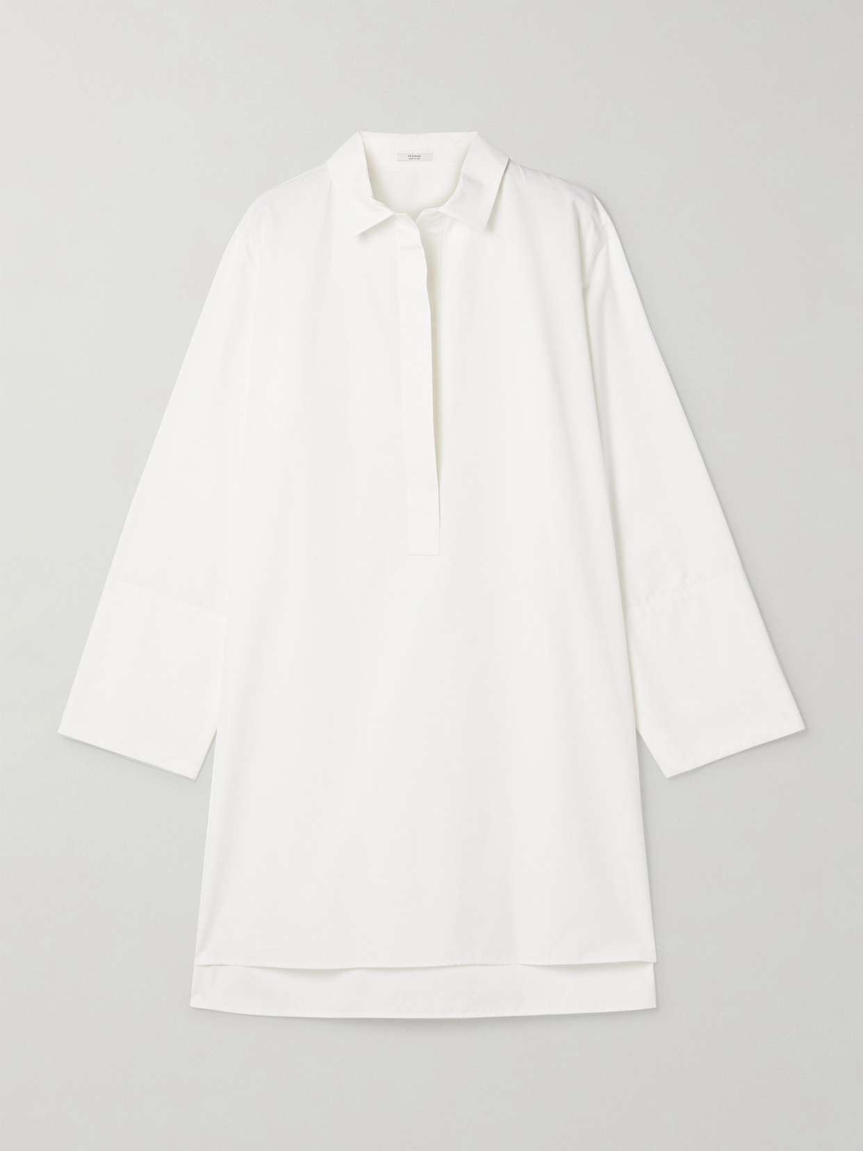 Fforme River Cotton-poplin Tunic In White