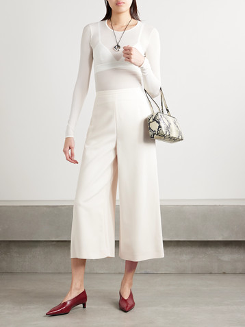 Fforme Pat cropped crepe wide-leg pants