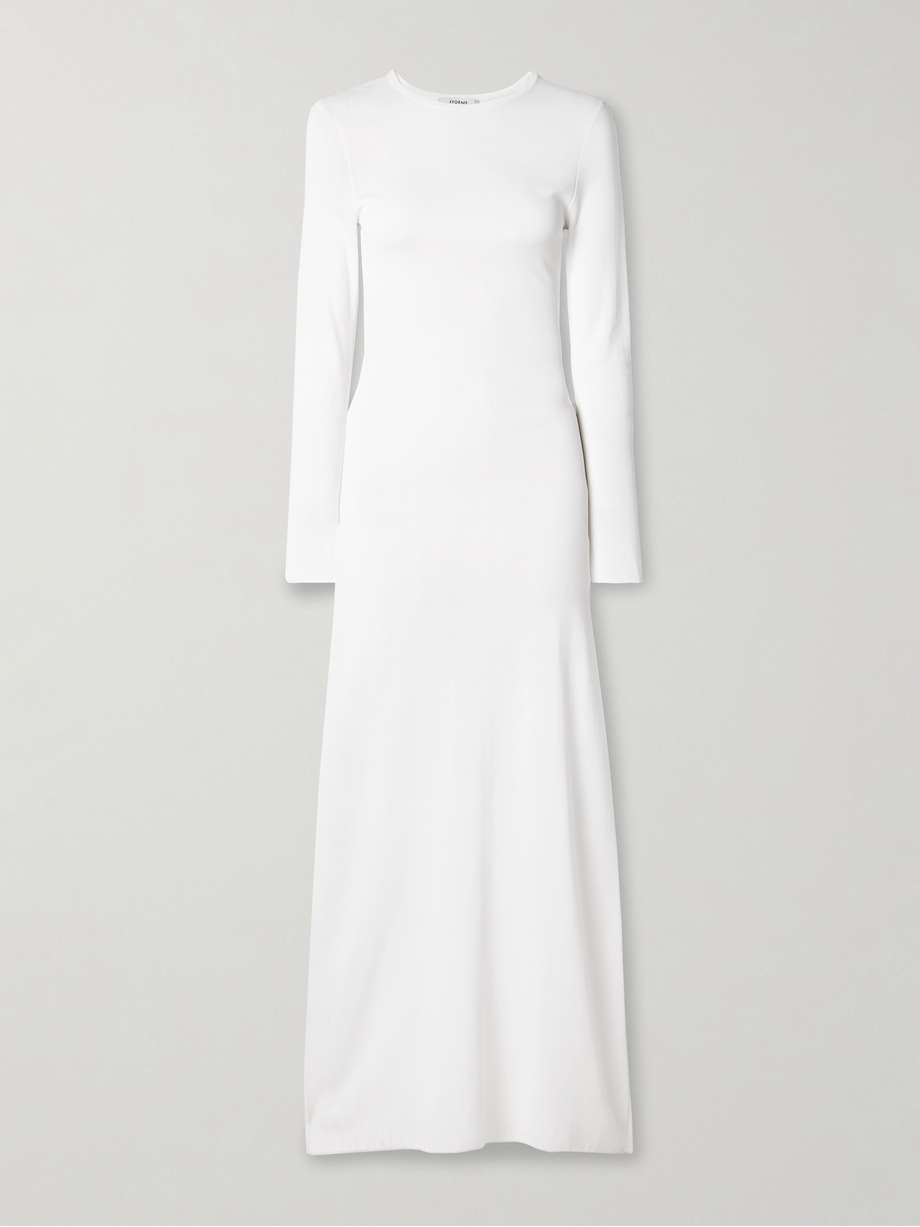 scudder stretch-jersey maxi dress
