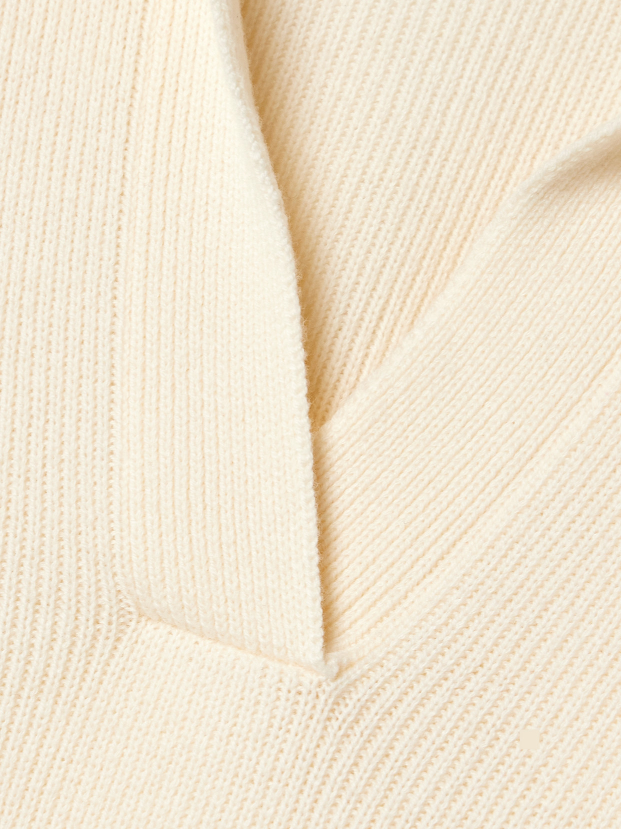 Shop Fforme Louise Ribbed Merino Wool And Cashmere-blend Polo Sweater In Ivory