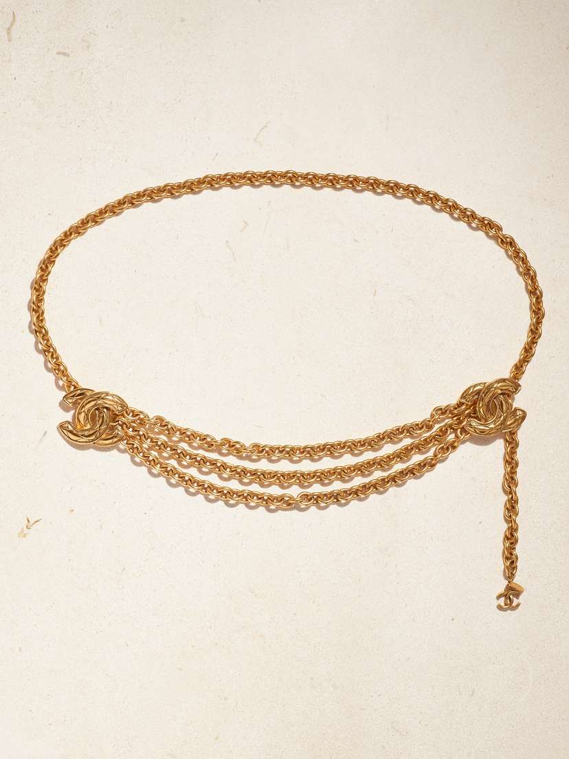 Vintage Chanel plated Belt
