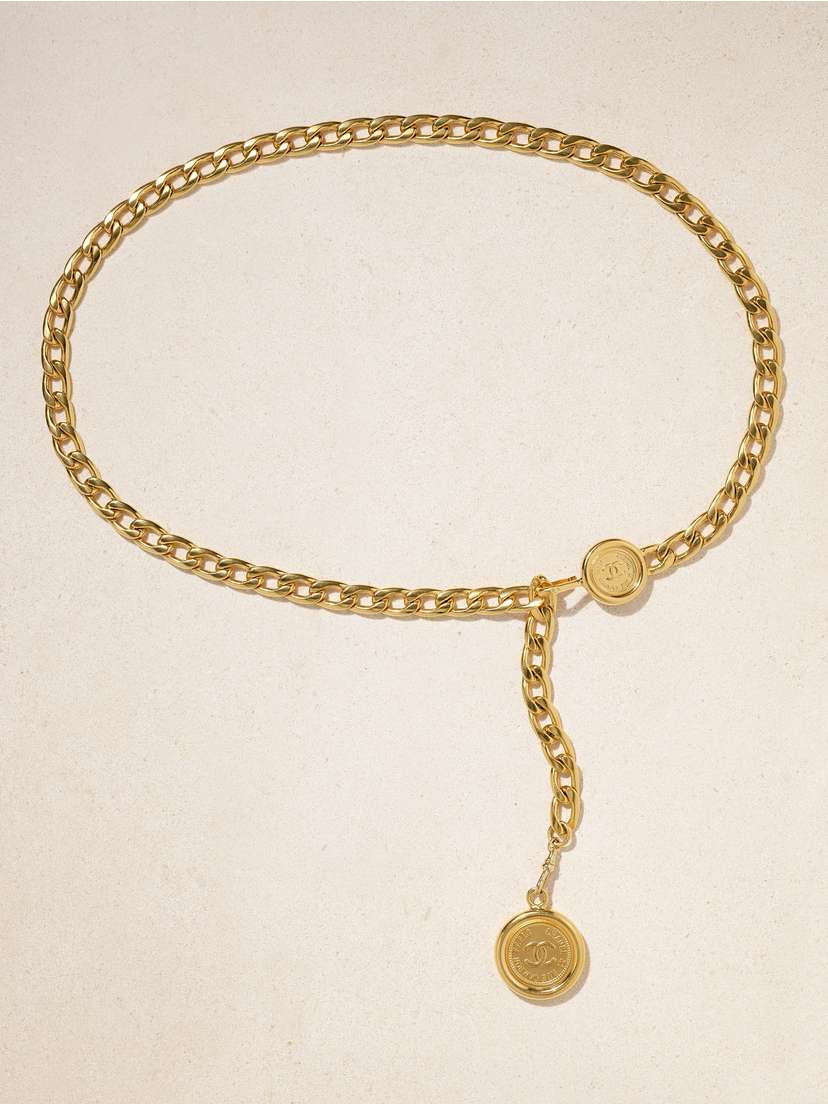 Vintage Chanel plated Belt