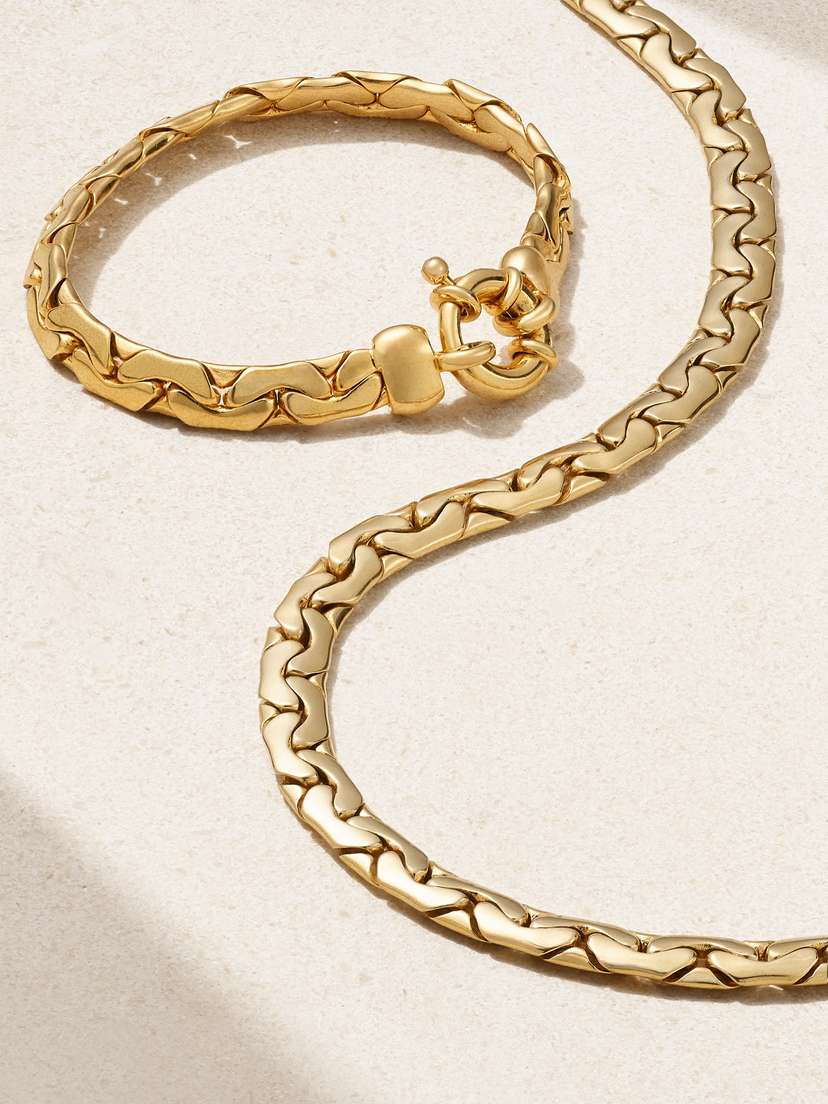Susan Caplan Vintage Givenchy Gold-plated Necklace And Bracelet Set
