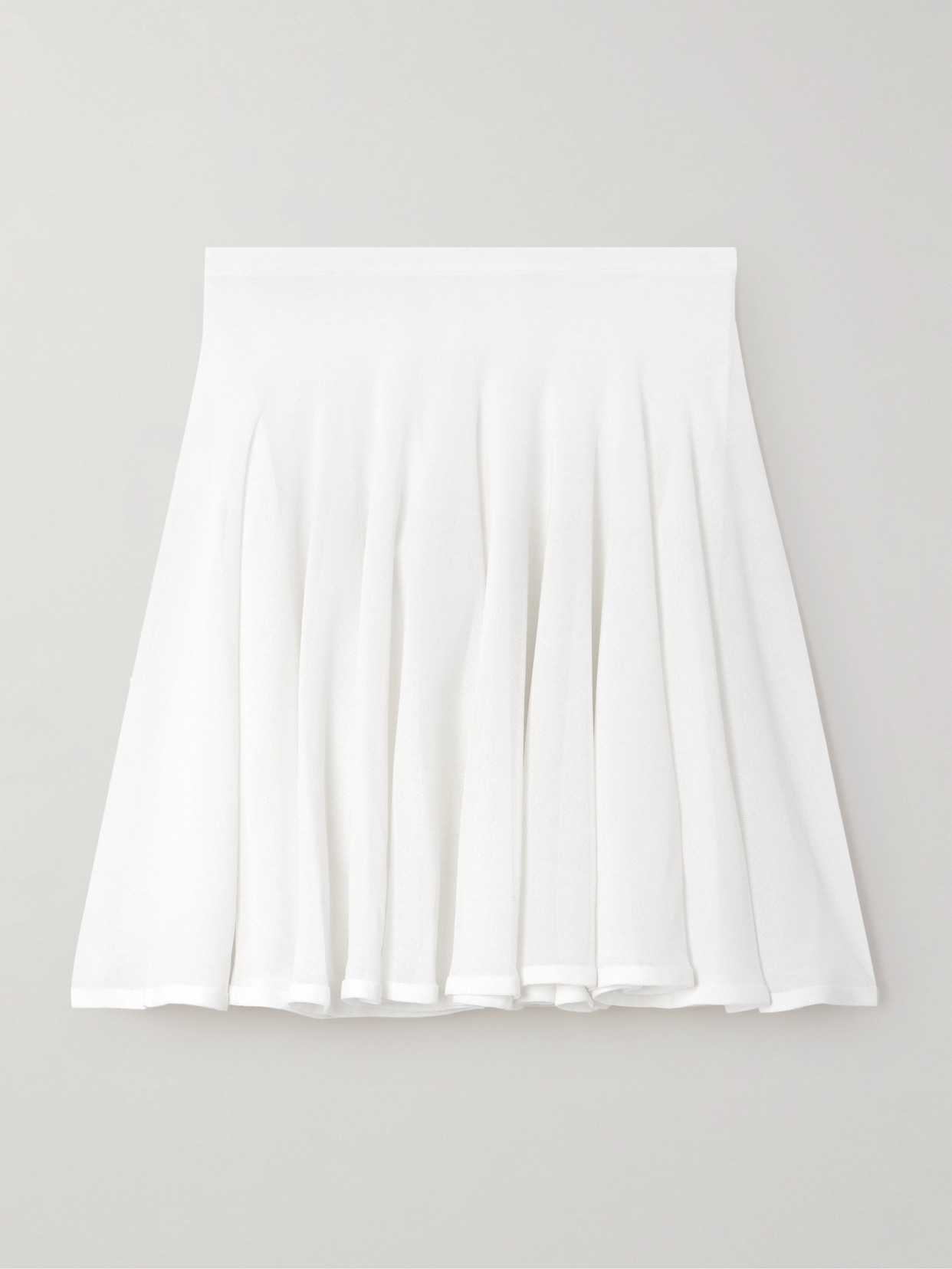 ALAÏA PLEATED JERSEY MINI SKIRT