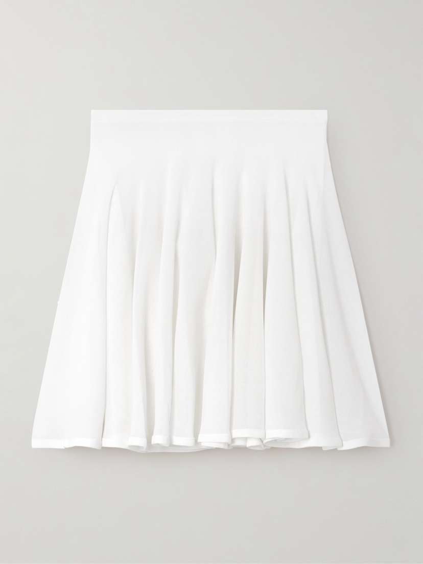 Alaïa Pleated Jersey Mini Skirt