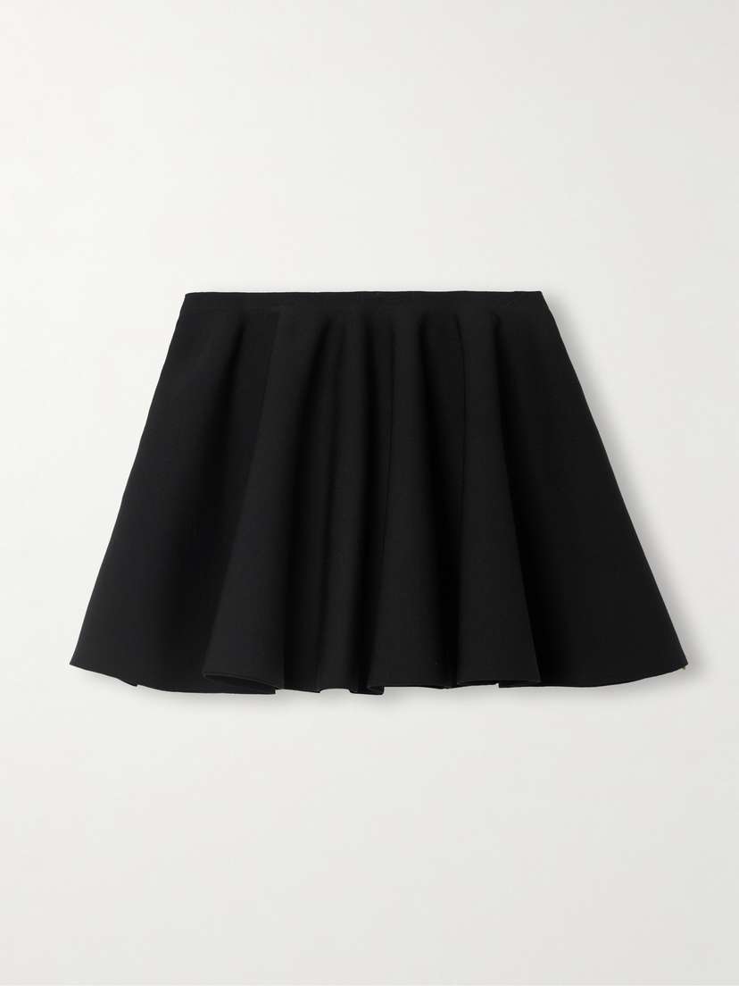 Alaïa Pleated Stretch-knit Mini Skirt