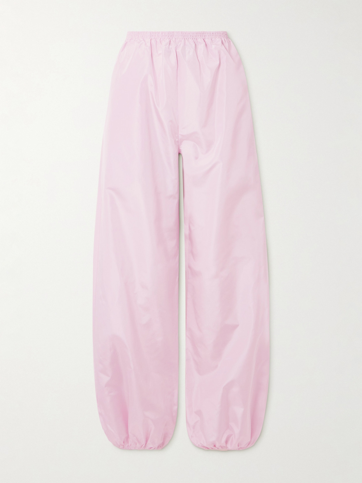 ALAÏA SILK-TAFFETA TAPERED TRACK PANTS