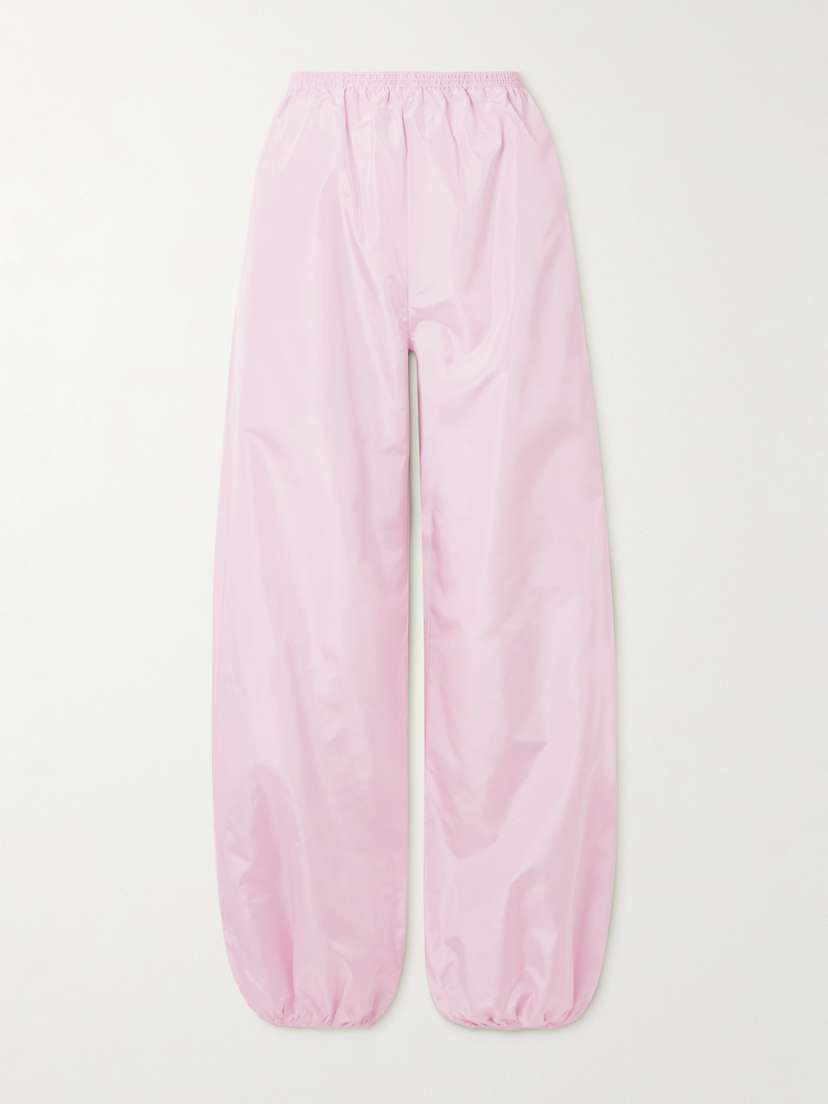 Alaïa Silk-taffeta Tapered Track Pants