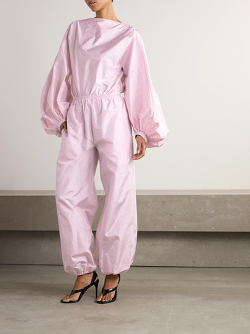 Alaïa Silk-taffeta tapered track pants