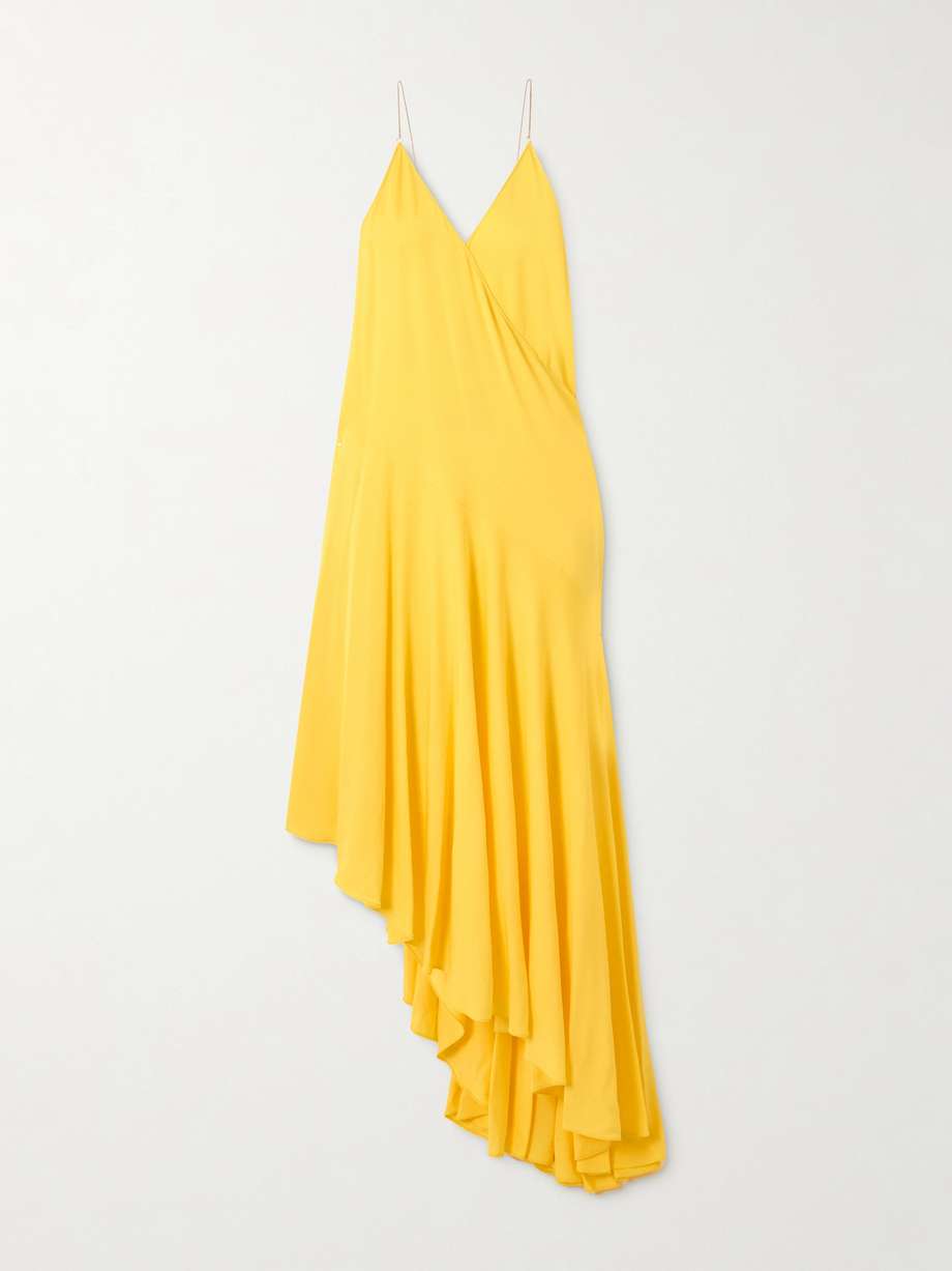 asymmetric jersey midi dress