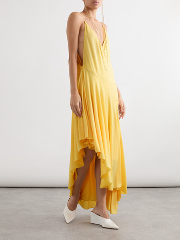 Alaïa Asymmetric jersey midi dress