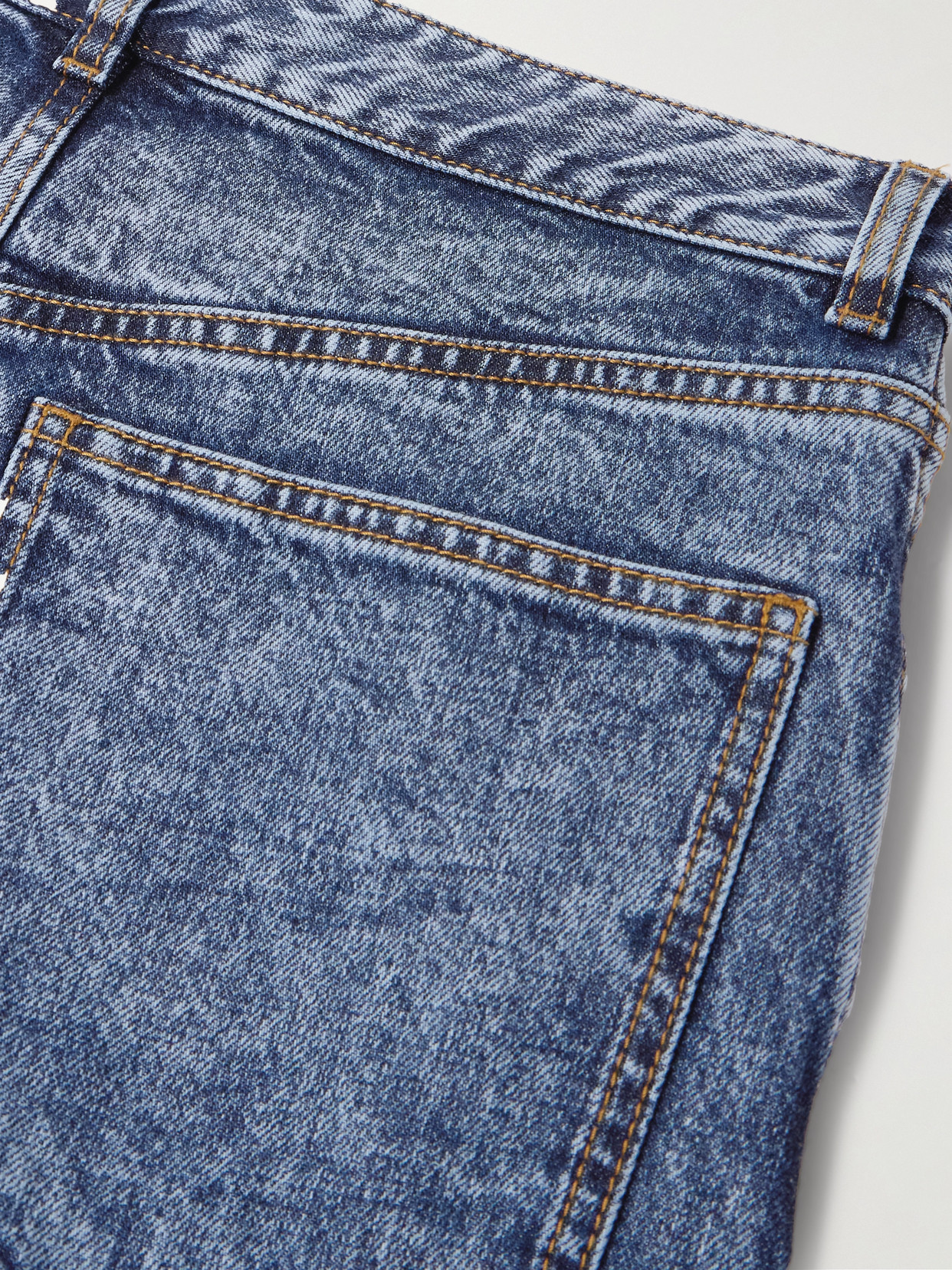 Shop Alaïa Paneled Jeans In Blue