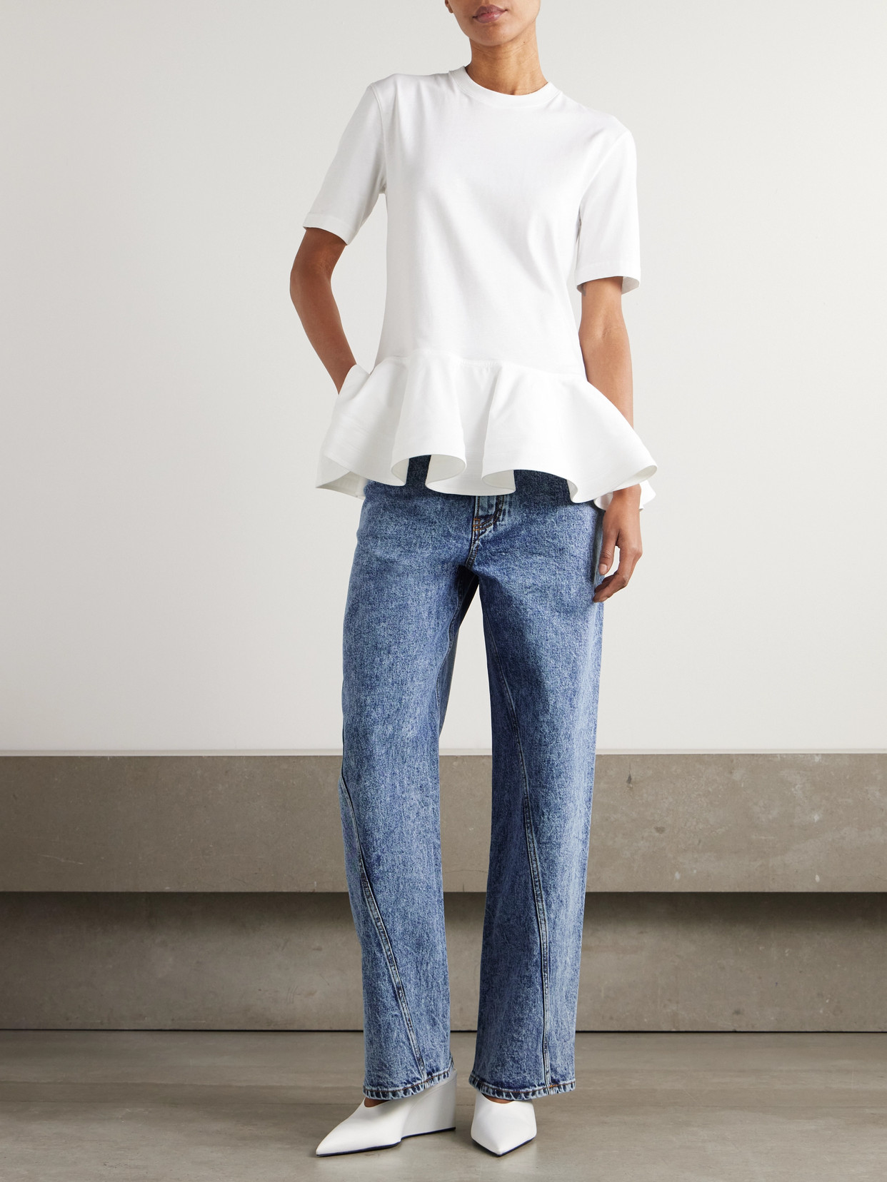ALAÏA PANELED JEANS