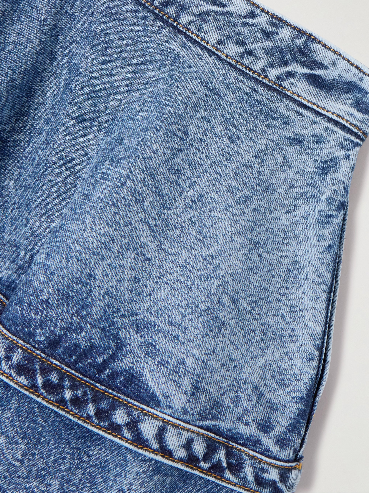 Alaïa High-rise Wide-leg Jeans In Blue