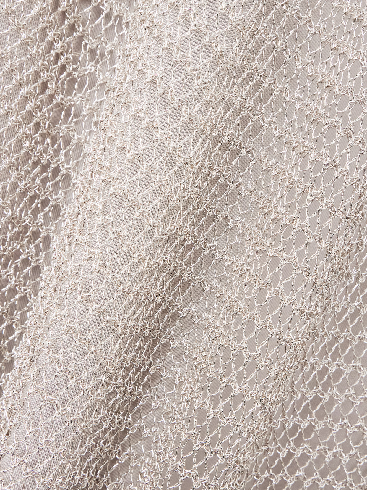 Alaïa Funnel-neck Chainmail Mesh Knit Mini Dress In Silver